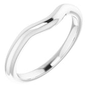 14K White Band for 8 mm Round Ring