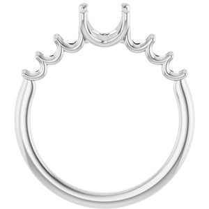 Platinum  8x6 mm Oval Engagement Ring Mounting