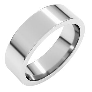 Platinum 6 mm Flat Comfort Fit Band Size 10