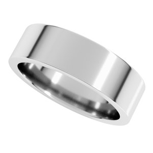 Platinum 6 mm Flat Comfort Fit Band Size 10