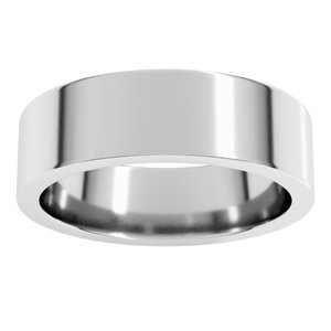Platinum 6 mm Flat Comfort Fit Band Size 10