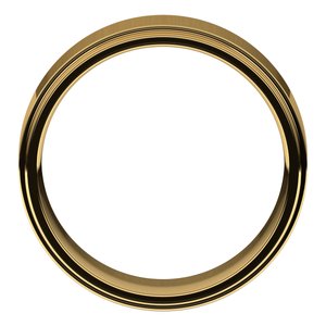 14K Yellow 7 mm Flat Comfort Fit Edge Band Size 6.5
