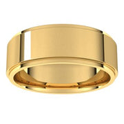 14K Yellow 7 mm Flat Comfort Fit Edge Band Size 6.5