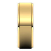 14K Yellow 7 mm Flat Comfort Fit Edge Band Size 6.5