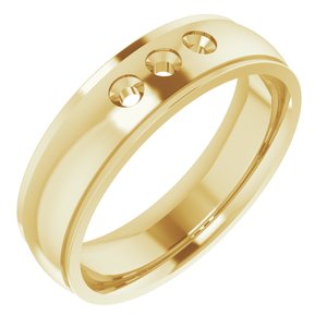 14K Yellow 2.5 mm Round Ring Mounting