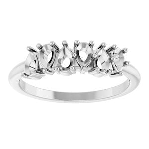 14K White Anniversary Band Mounting