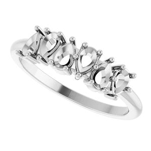 14K White Anniversary Band Mounting